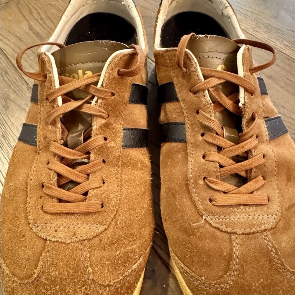 Gola Men's Brown Suede Harrier Sneakers